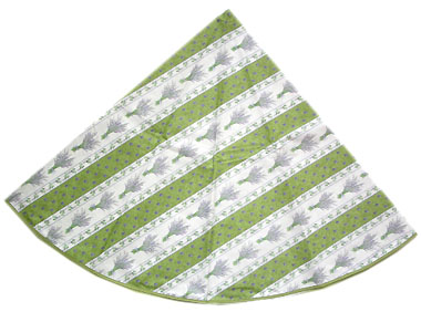 French Round Tablecloth Coated (Lavender 2009. green)